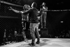 A doctor is taking care of the American mixed martial art athlete Cody McKenzie’s injuries he got during a match that took place on 14th October 2017 in Milan, Italy. If the injuries are serious, the doctor will stop the match. All contestants must complete a pre-licensure medical examination.