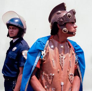 Policeman and Centurion, Iztapalapa, México 1989