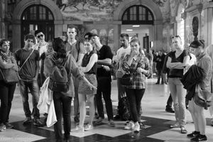 The guide's body language I