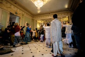 One of the last Deity audiences (darshan) of the day is bitter sweet, because soon devotees and resident Deities must part for the night