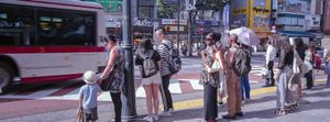 Tokyo heatwave. Shibuya