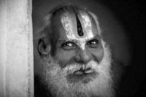 The old saddhu in the Shiva temple