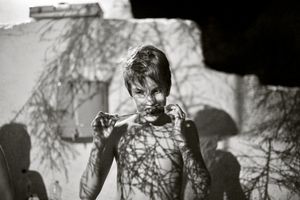 Tasting his souvlaki