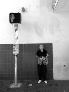 One armed man standing.