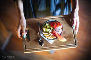Fruit and Ice cream