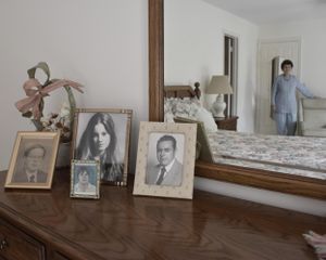 Nanny in her bedroom. She has never slept in this bed; she says it’s too big for one person.