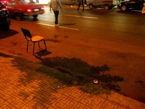 Waiting for somebody to seat and rest