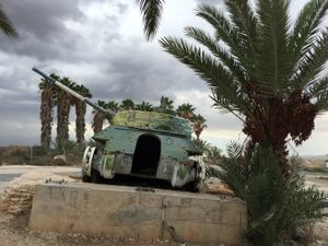 Abandoned tank, Golan Heights, Israel