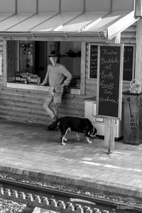 Man and his dog, Schneeberg, Austria