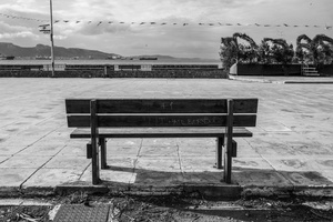 'I hate everybody' on bench, Elefsina, 2016