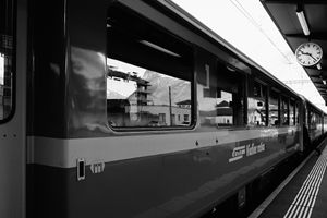 Radiography of a journey. Bernina Express from Tirano to St. Moritz