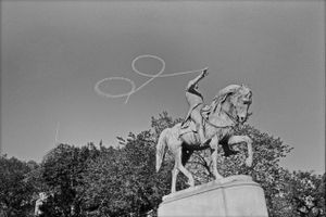 Skywriter and Statue