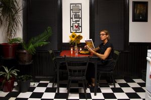 Dinners were by candlelight, I'm used to eating alone now, I'm quite good at it, books have been my savior.