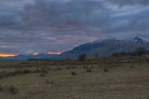 Sunset behind Blencathra, The Lake District. UK.