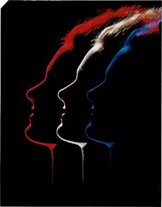 Erwin Blumenfeld. Three profiles. Variation of the photography published in the article “Color and lighting”, of Photograph Annual 1952. Ink jet printing on Canson baryta paper. Posthumous print (2012). Collection Henry Blumenfeld © The Estate of Erwin Blumenfeld