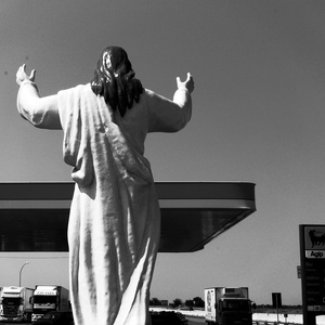 Jesus Christ at the patrol station