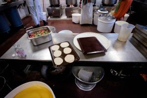 Radhadesh is famed for the quality of  its communal kitchen. During the festival, this kitchen produces three meals a day for almost 1500 people, all free of charge