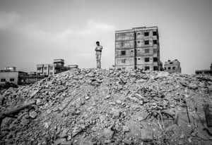 Rana Plaza 5. On the pile of debris.
