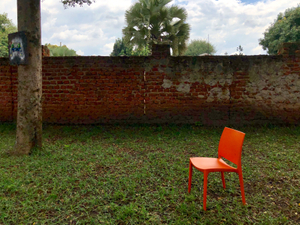 Empty Orange Chair