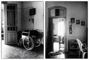 The  Way of  Windows Spirit - A wheelchair that will always be there around 10 am, after about 2 hours my father used to bring me to the backyard, I have to prepare back. Wheelchairs are located next to dad's room, in the third photo of my nephew, be the best hope of seeing the world each day, besides activities that fathers can always be in the room.© Indra Widi