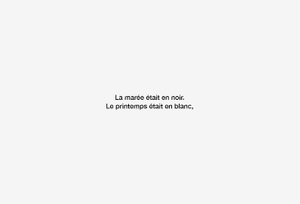 LA MARÉE ÉTAIT EN NOIR