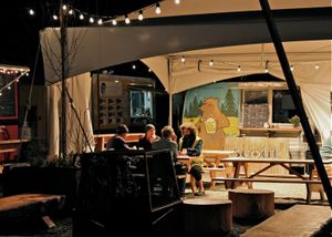 Beer wagon & garden of suds