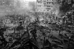 Boarding house burned down.
