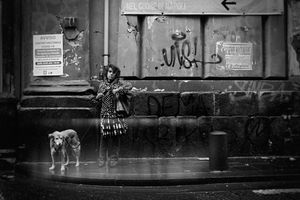 The lady with the puppy