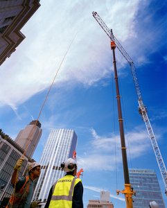 Crane Erection in Bishopsgate, City of London