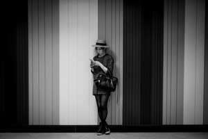 Woman in a Tokyo metro station