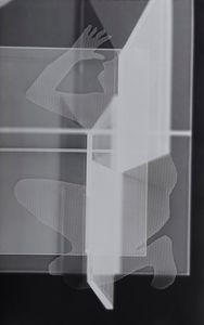 Subconscious Narratives (Self-Portrait with structure), 2021, photogram, silver gelatin print, 30,5 x 21 cm