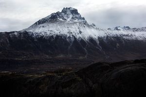 The snow covered mountain top. The chilean Patagonia is one of the biggest nature reserves worldwide. For "Hydroaysen" the construction of five dams is planned, two on the Baker River and three on the Pascuas River.