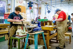 The carpenter workshop.