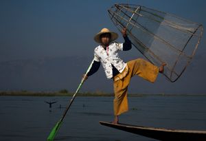 on the Inle Lake