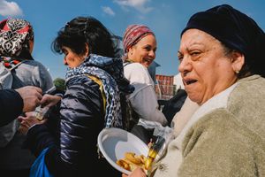 giving away food