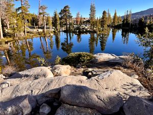 Un-named lake (aprox. 7,230 feet): Grouse Basin non-motorized area. Tahoe Sierra, CA