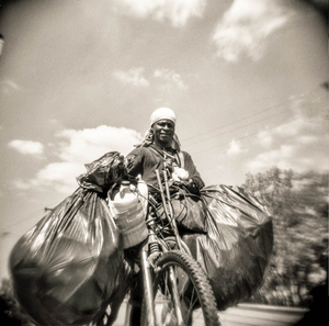 A street scrapper on a hot day in July. First Street, Dayton Ohio