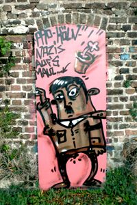 "ARSCH HUH? oder "Die Hände zum Himmel" "Ass up?" or "Hands up to the Sky"