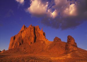 Tsé Bitʼaʼí (Navajo: “Rock with Wings”), also known as Shiprock, located in the Navajo Nation