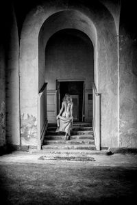 In the stairs