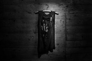 Clothes found at the scene of the original Lidice