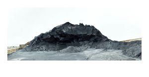 2018_series, #raw_material; Coalmountain; 200 cm x 100 cm; Digitalprint, framed