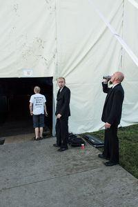 #5 : Back stage at Wet Stage. Fríði, John and Jenus.