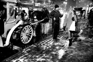 On a Snowy Evening along Central Park South