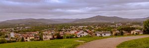 Panorama of the Beskid Mountains from the Kaplicówka in Skoczów