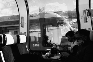 Radiography of a journey. Bernina Express from Tirano to St. Moritz