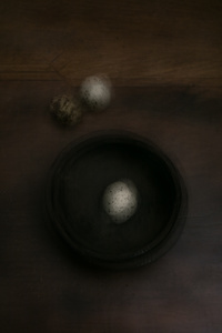 Perceptions. Quail Eggs And Bowl.
