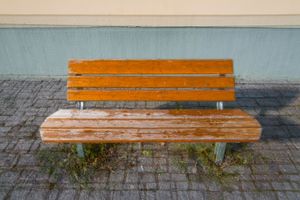 © Pekka NikrusThree benches by a schoolyard, Helsinki, 2014