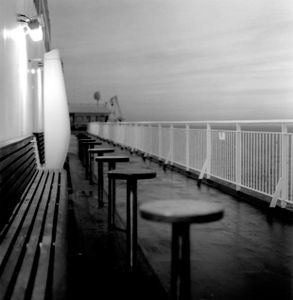 'So just for a few seconds I'm mindful of all the people who've made this same journey and the passengers around me are replaced by a silent collage...'