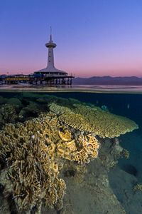 Sunset upon the coral reefs of Eilat, Red Sea